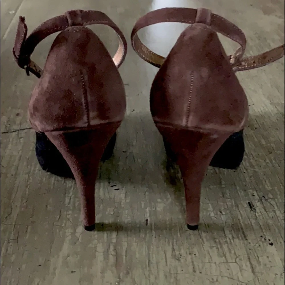 KELLY & katie Cooper Suede Ankle Strap Heels